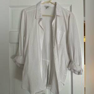 Lucky Brand White Button-Down Shirt